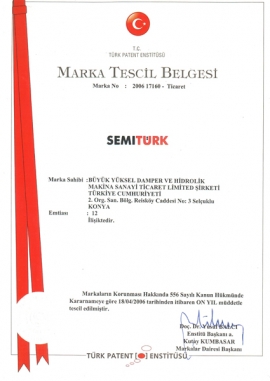 Byk Yksel Damper | SEMITURK Certificates