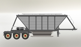 33 m Bottom Dump Aluminum Hopper / Grain Trailer - Ultra Lightweight