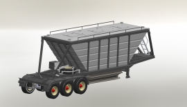 33 m Bottom Dump Aluminum Hopper / Grain Trailer - Ultra Lightweight