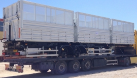 Cotton Transport Trailer - Triple Wagon Side Tipper Semi-trailer | Side Dump Semi Trailer