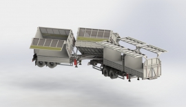 Cotton Transport Trailer - Triple Wagon Side Tipper Semi-trailer | Side Dump Semi Trailer