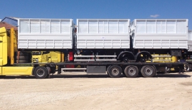 Cotton Transport Trailer - Triple Wagon Side Tipper Semi-trailer | Side Dump Semi Trailer