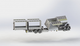 Cotton Transport Trailer - Triple Wagon Side Tipper Semi-trailer | Side Dump Semi Trailer