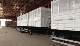 Cotton Transport Trailer - Triple Wagon Side Tipper Semi-trailer | Side Dump Semi Trailer