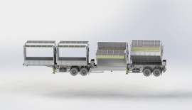 Cotton Transport Trailer - Triple Wagon Side Tipper Semi-trailer | Side Dump Semi Trailer