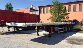 3 Dingilli Flat-bed / Platform Konteyner Tayc Yar Rmork | Sal & Ak Kasa Flatbed