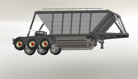 33 m Bottom Dump Aluminum Hopper / Grain Trailer - Ultra Lightweight