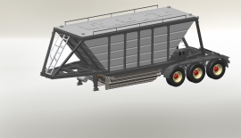 33 m Bottom Dump Aluminum Hopper / Grain Trailer - Ultra Lightweight