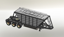 33 m Bottom Dump Aluminum Hopper / Grain Trailer - Ultra Lightweight