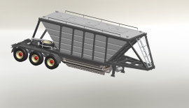 33 m Bottom Dump Aluminum Hopper / Grain Trailer - Ultra Lightweight