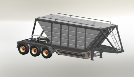 33 m Bottom Dump Aluminum Hopper / Grain Trailer - Ultra Lightweight