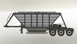 33 m Bottom Dump Aluminum Hopper / Grain Trailer - Ultra Lightweight