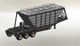 33 m Bottom Dump Aluminum Hopper / Grain Trailer - Ultra Lightweight