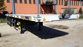 3 Axle Flat-bed (Platform - Flat Deck) Semi-Trailer (20 - 40 ft Container Compatible)