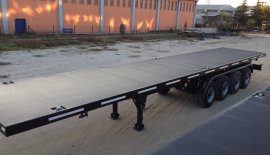 4 Axle Flat-bed (Platform - Flat Deck) Semi-Trailer (20 - 45 ft Container Compatible)