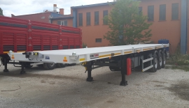 3 Dingilli Flat-bed / Platform Konteyner Tayc Yar Rmork | Sal & Ak Kasa Flatbed