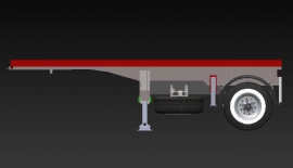 1 Dingilli Flat-bed / Platform Konteyner Tayc Yar Rmork | Sal & Ak Kasa Flatbed