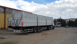 Cotton Transport Trailer - Triple Wagon Side Tipper Semi-trailer | Side Dump Semi Trailer