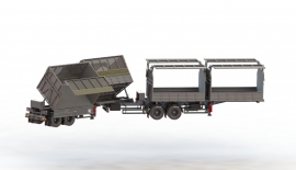 Cotton Transport Trailer - Triple Wagon Side Tipper Semi-trailer | Side Dump Semi Trailer