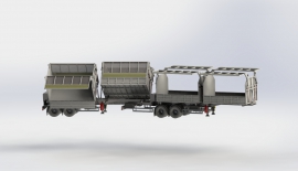 Cotton Transport Trailer - Triple Wagon Side Tipper Semi-trailer | Side Dump Semi Trailer