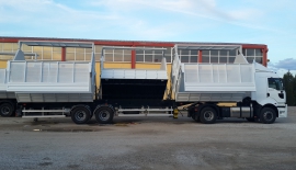 Cotton Transport Trailer - Triple Wagon Side Tipper Semi-trailer | Side Dump Semi Trailer